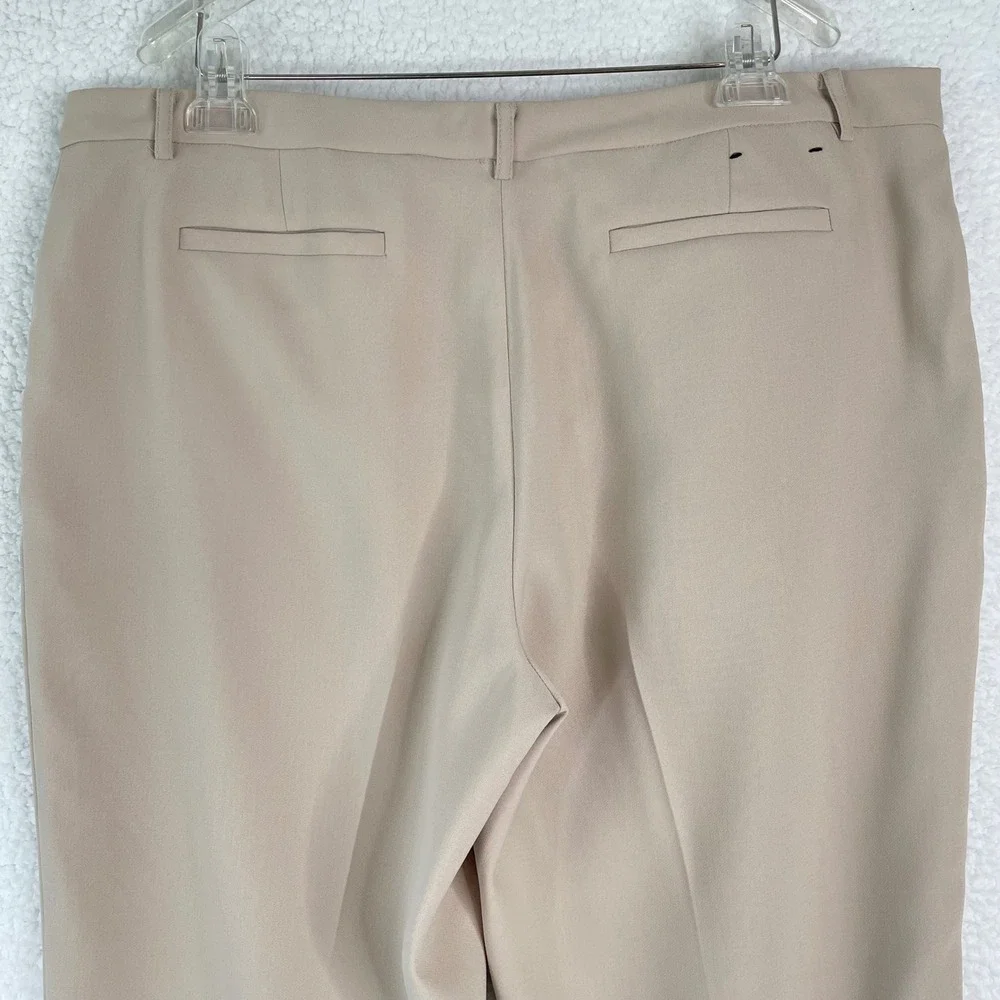 Tommy Hilfiger Womens Beige Dress Pants Size 16 Tan Straight Leg Work Trousers
